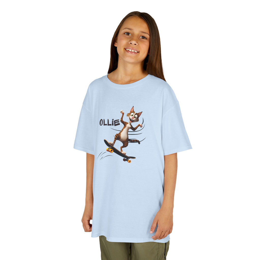 Kids Ollie Cat Tee - Fun and Playful Cotton T-Shirt for Children