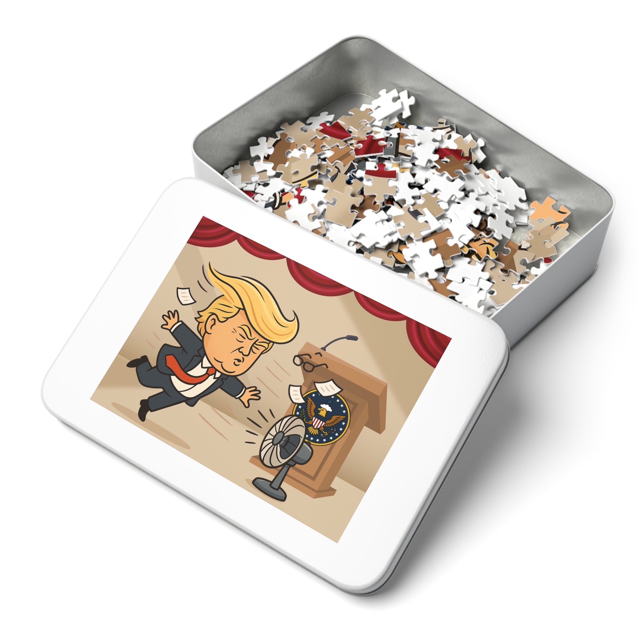 Combover Wind Tunnel Political Parody Jigsaw Puzzle