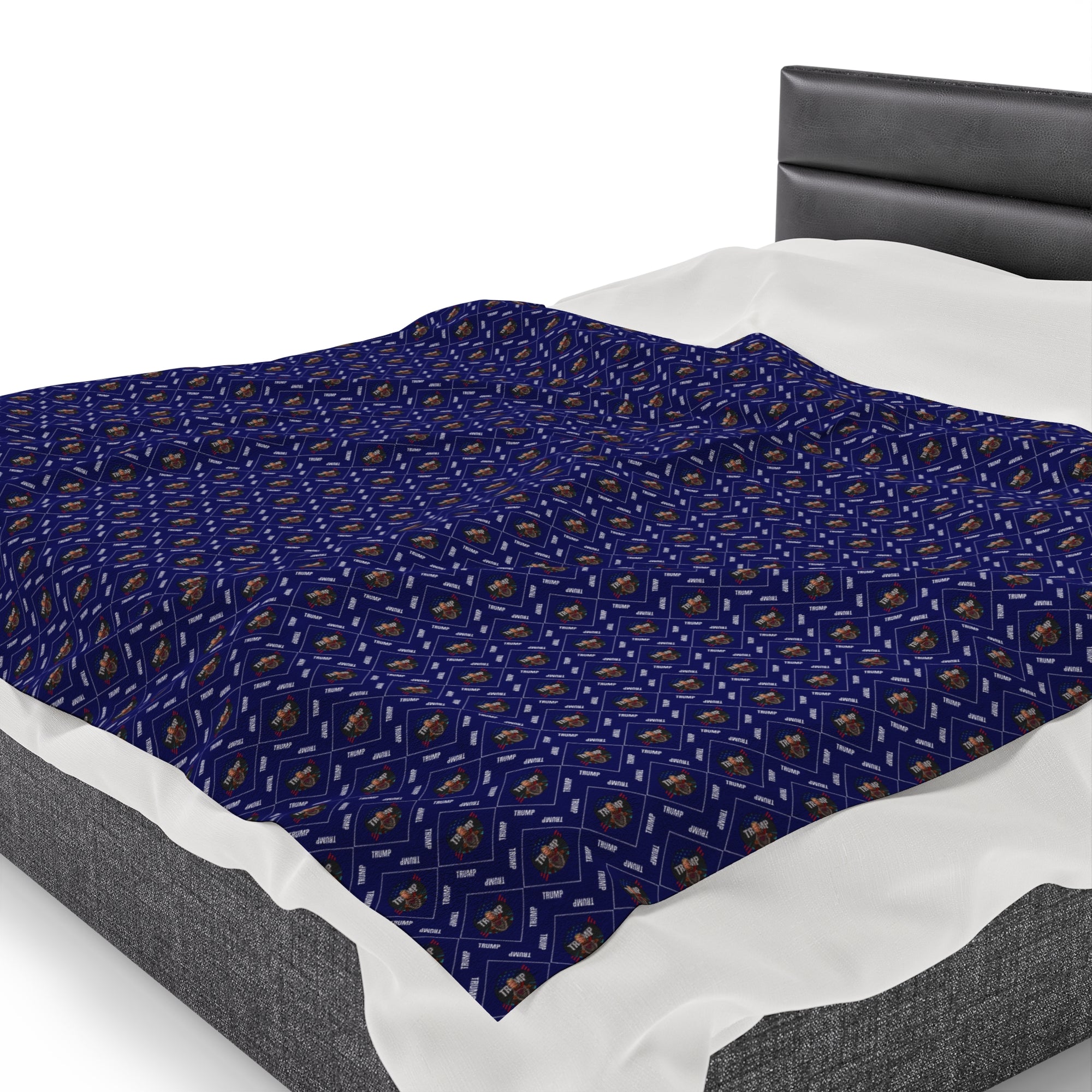 Trump Pattern Velveteen Plush Blanket