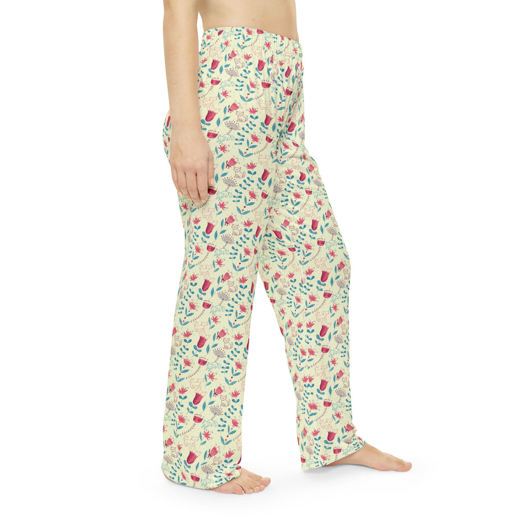 Secret Garden Cats & Flowers Pajama Pants
