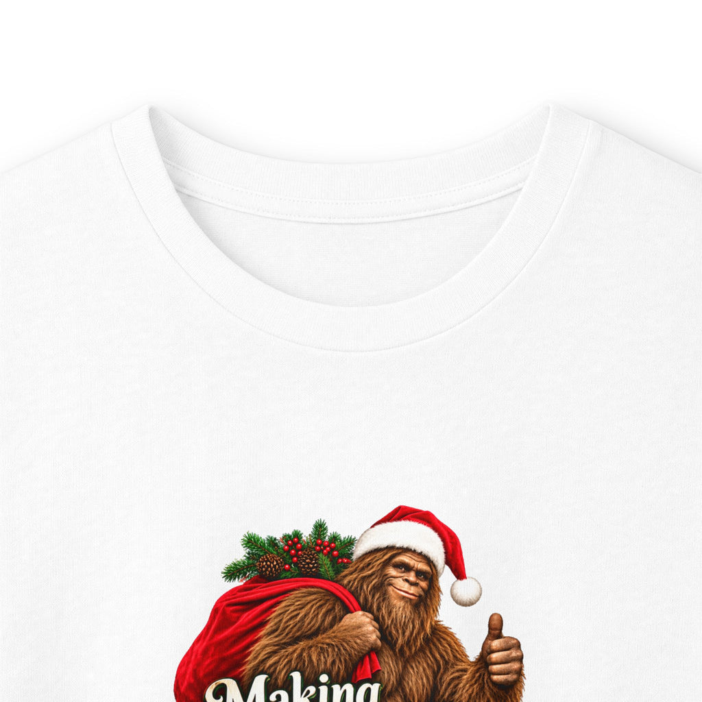 Making Spirits Squatchy Bigfoot Christmas Long Sleeve T-Shirt | Santa Sasquatch Holiday Tee
