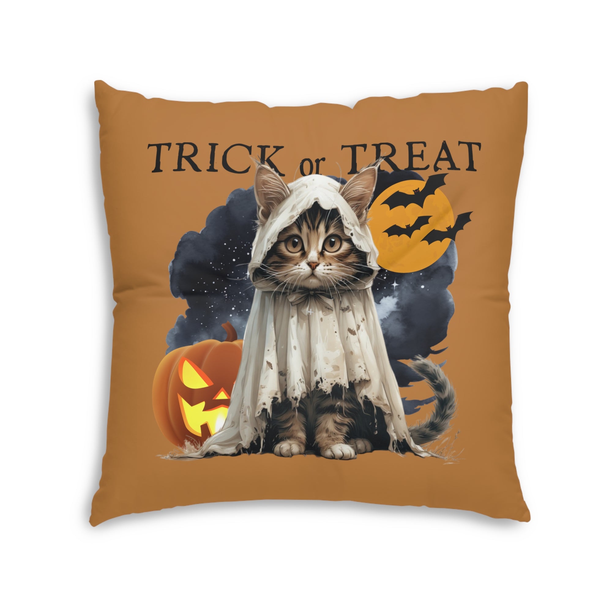 Halloween Cat Floor Pillow, Square