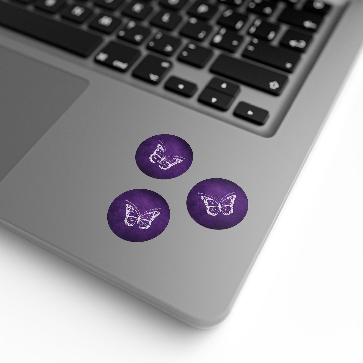 Butterfly Epilepsy Awareness Round Sticker Rolls