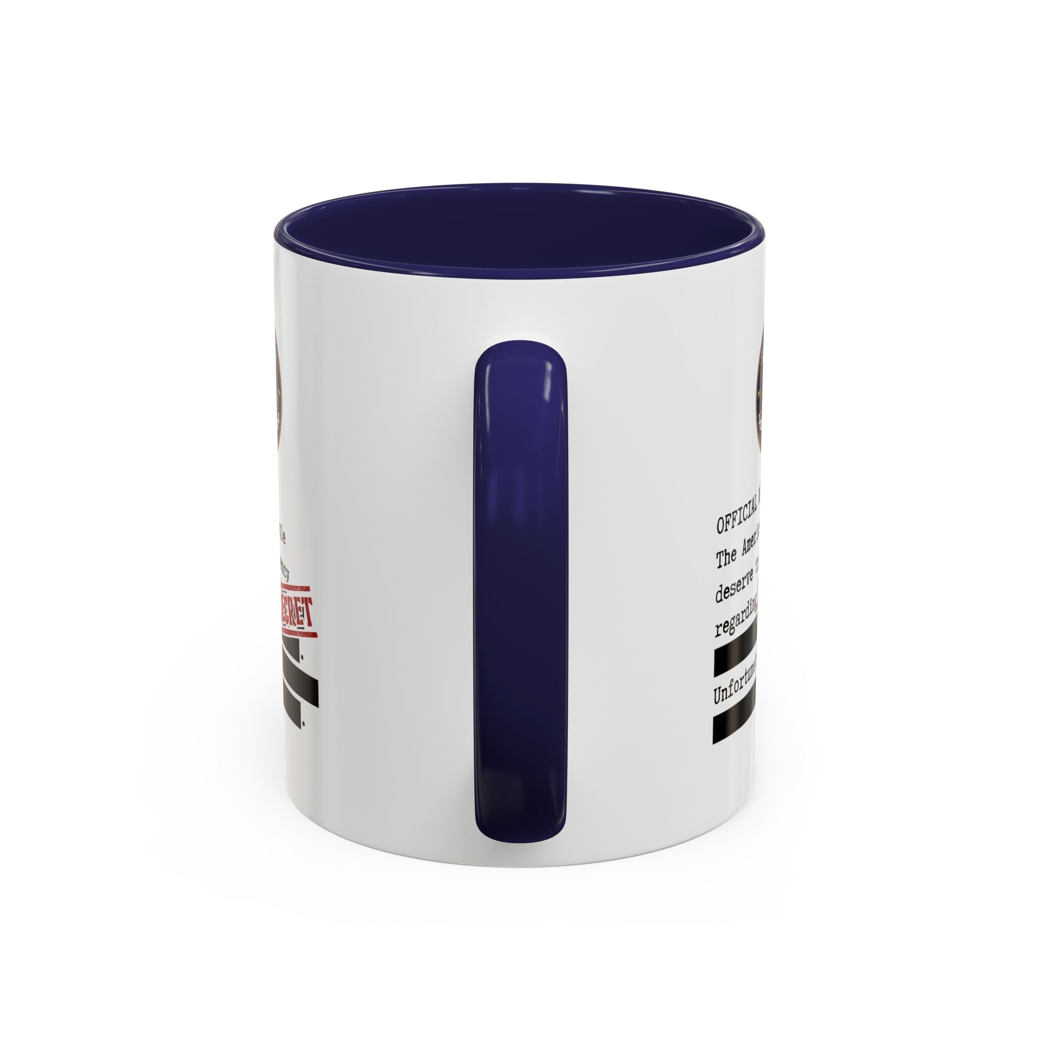 Official Memo Top Secret Coffee Mug – Political Satire Two-Tone Mug