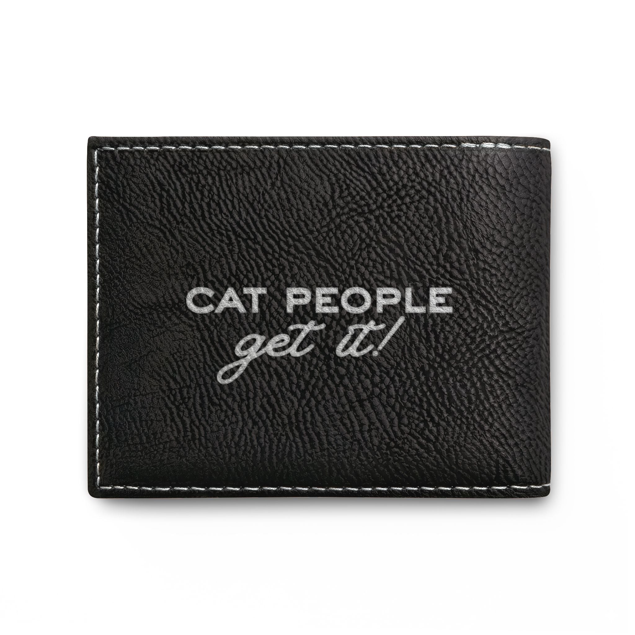 Cat People Get It RFID Slim Bifold Wallet