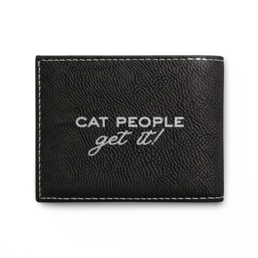 Cat People Get It RFID Slim Bifold Wallet