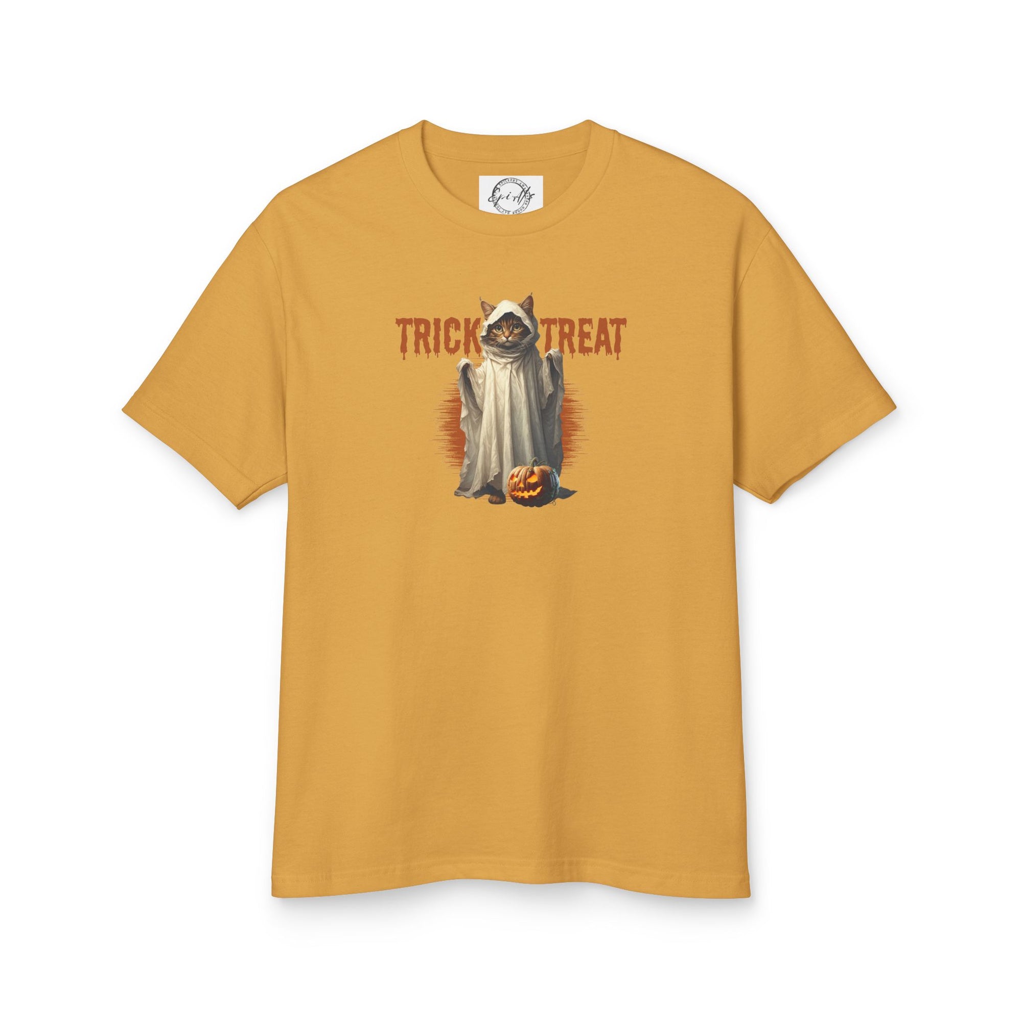 Halloween Trick or Treat Kitty Unisex Tee, Halloween Shirt