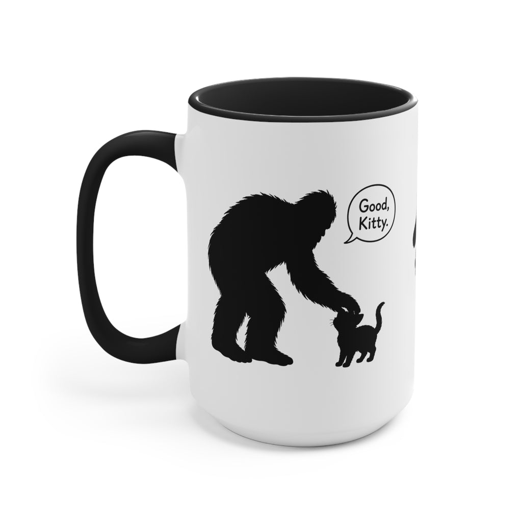Sasquatch & Cat “Good, Kitty” Accent Mug