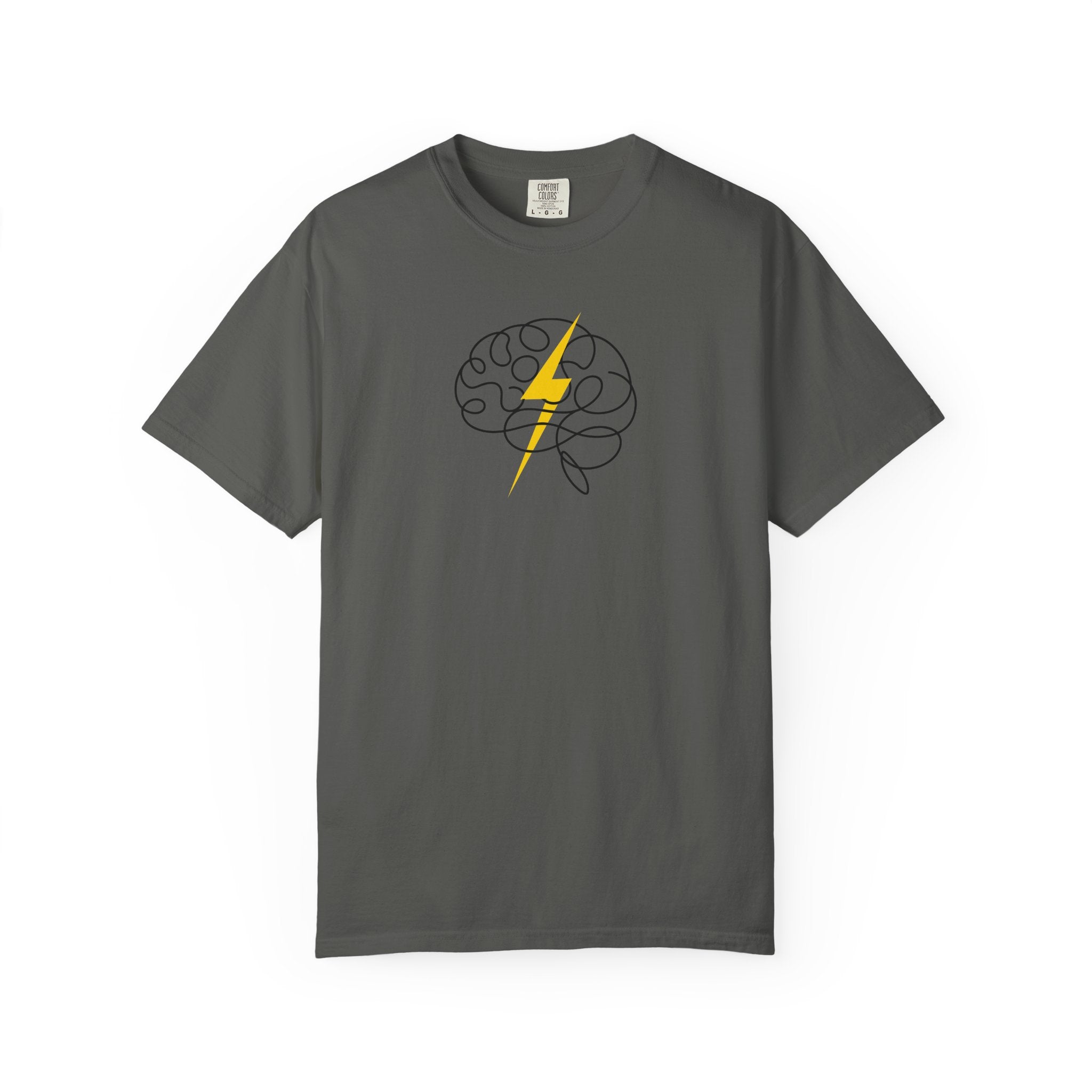 Electric Mind Brain Lightning Garment-Dyed T-Shirt