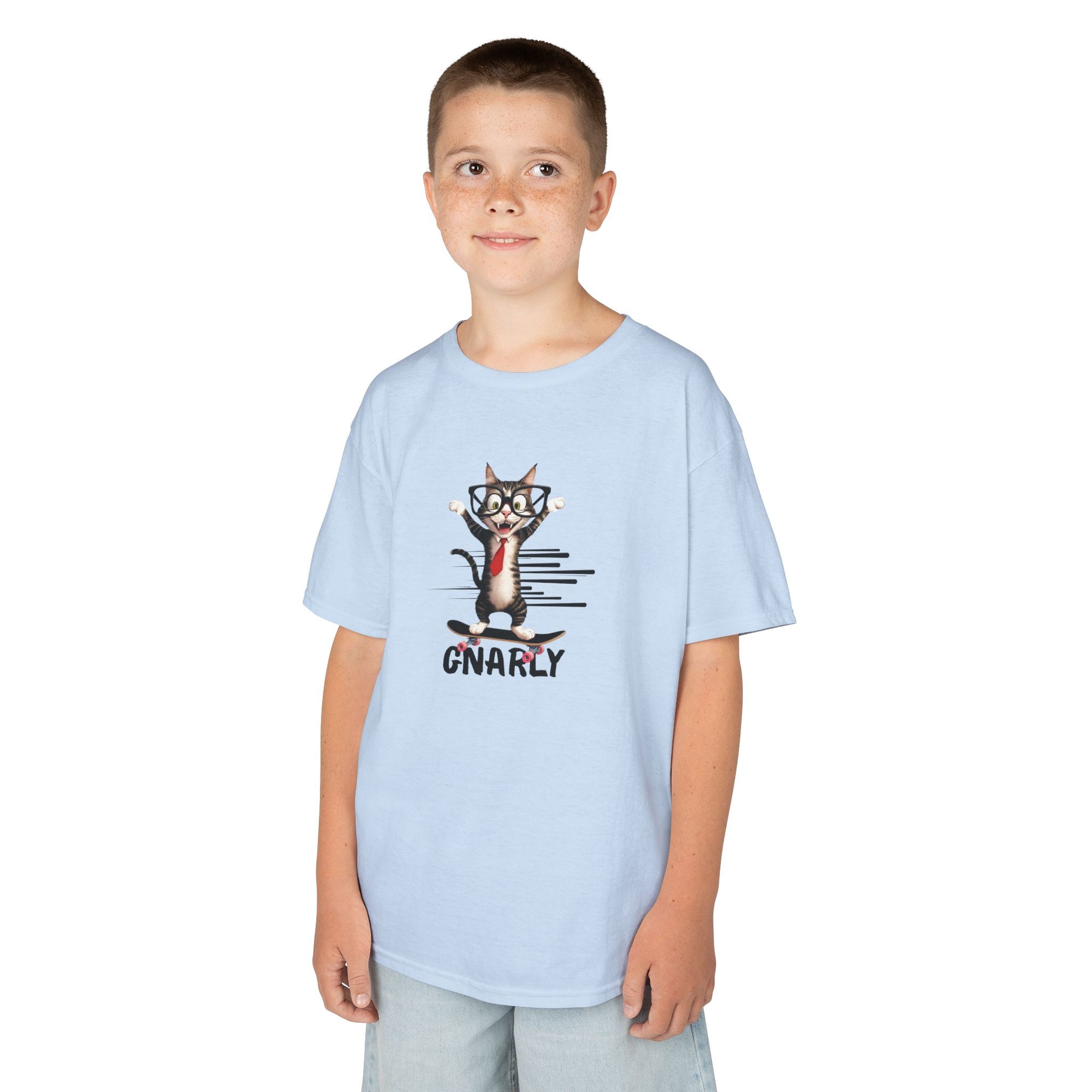 Kids Gnarly Cat Tee - Fun and Playful Cotton T-Shirt for Children