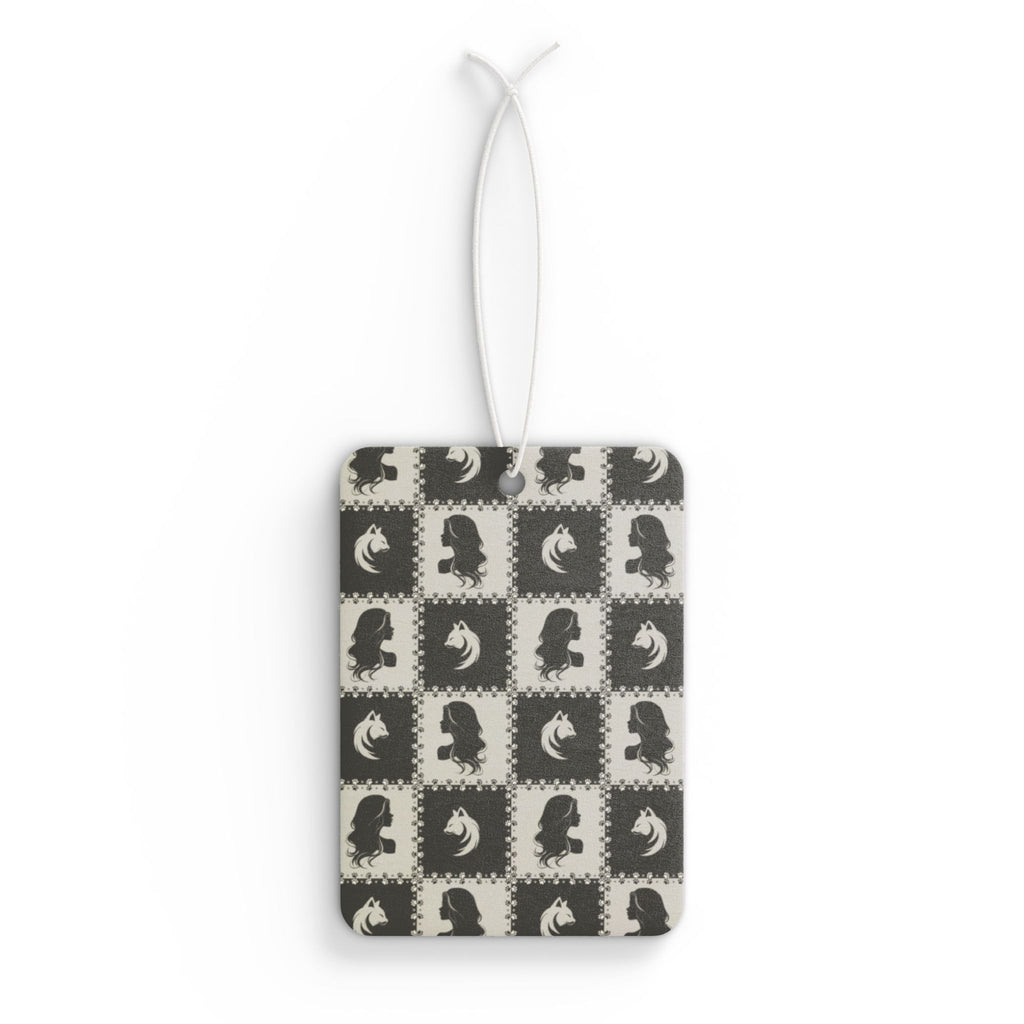 Black & White Cat Lady Car Air Freshener