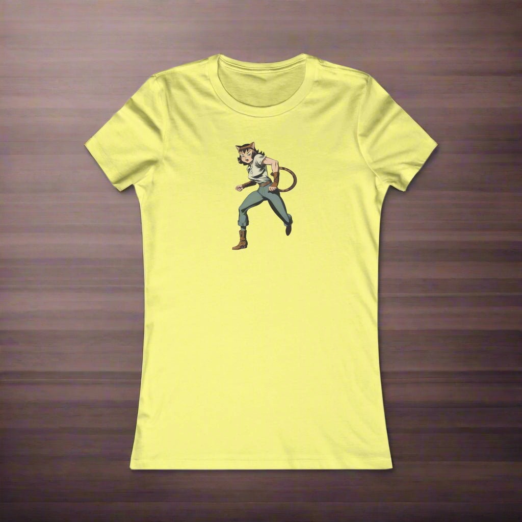 Comic Cat Lady Women's Favorite Tee - Trendy Graphic Tee