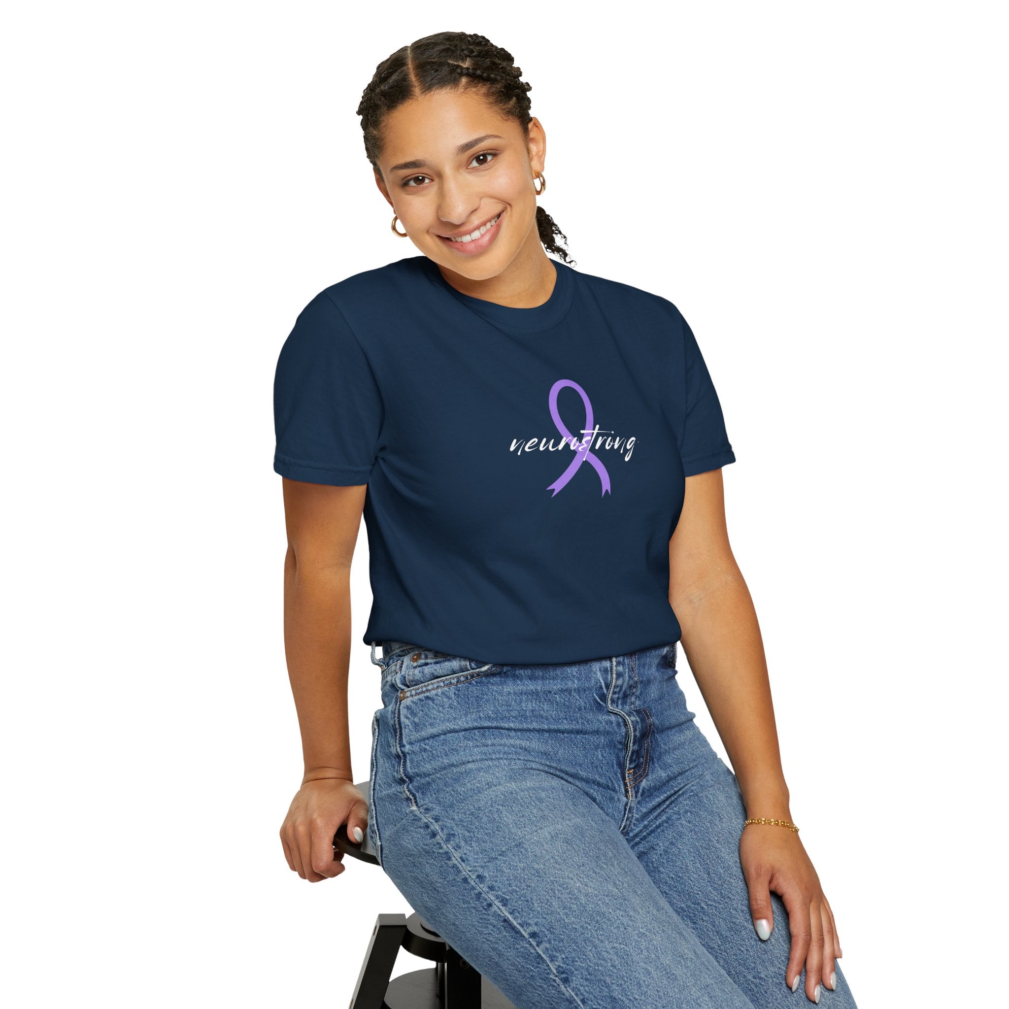 Neurostrong Epilepsy Awareness T-Shirt | Purple Ribbon Tee