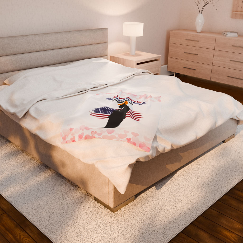 Very Cozy. Believe Me. Political Parody Velveteen Blanket