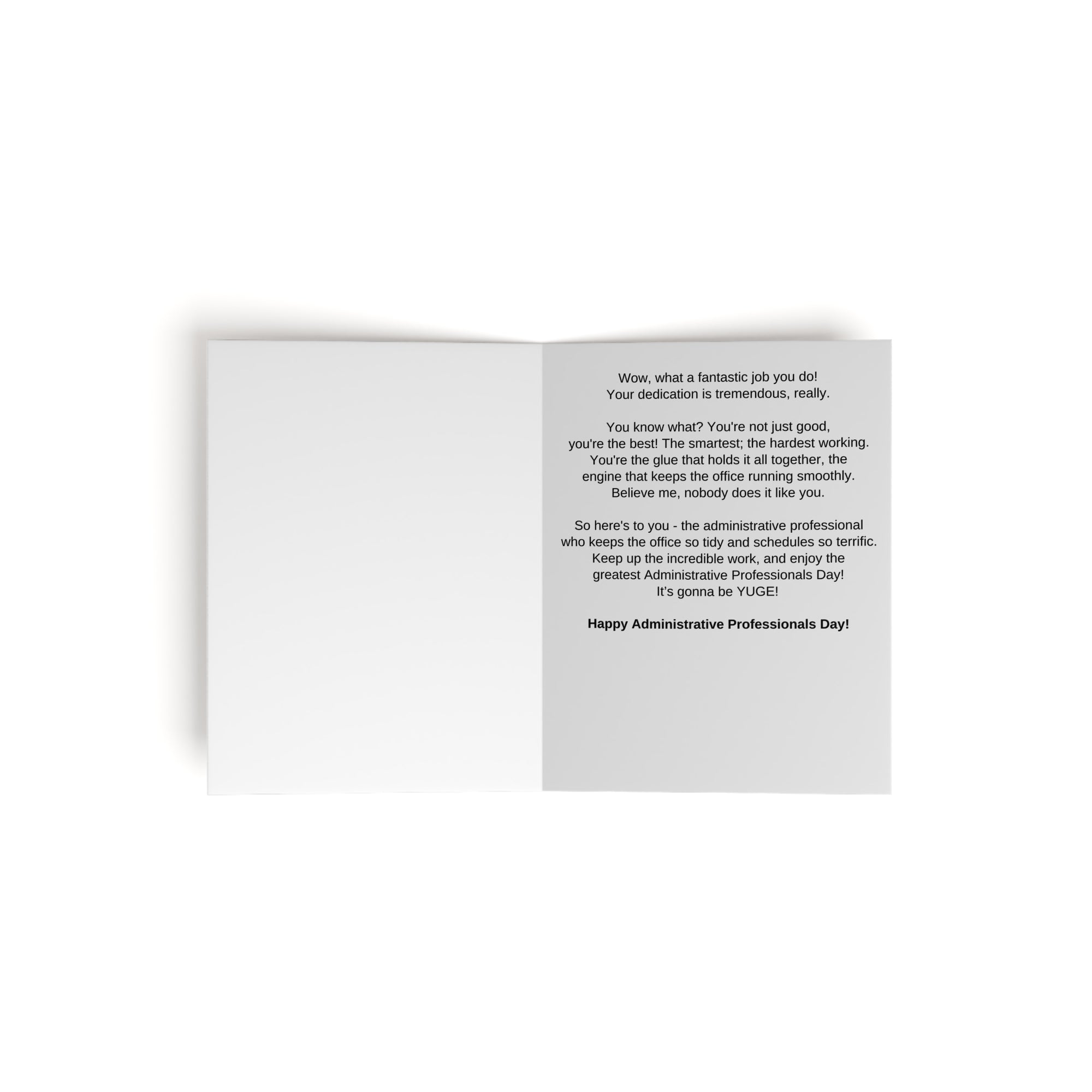 Donald Trump Administrative Professionals Day Greeting Cards (8, 16, and 24 pcs)