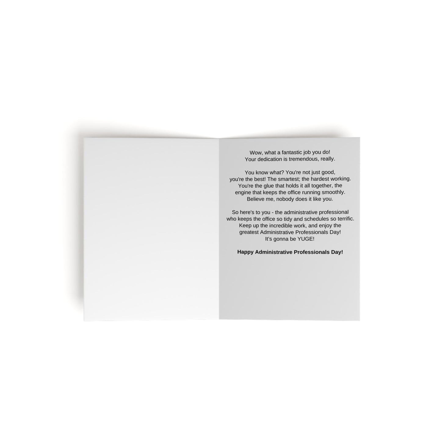 Donald Trump Administrative Professionals Day Greeting Cards (8, 16, and 24 pcs)
