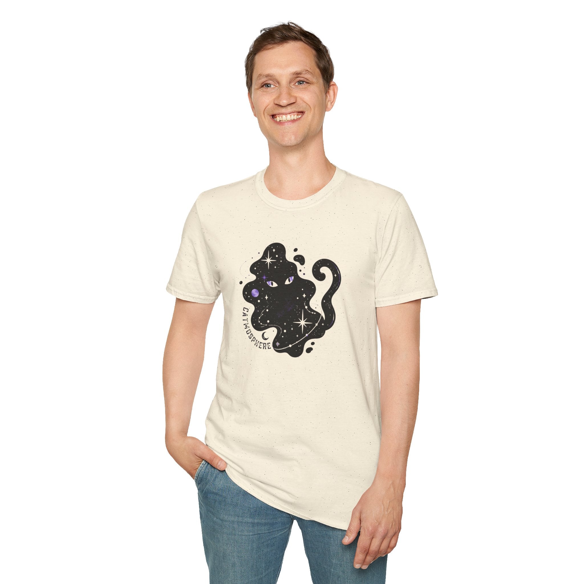 Catmosphere Cosmic Cat T-Shirt | Celestial Black Cat Graphic Tee