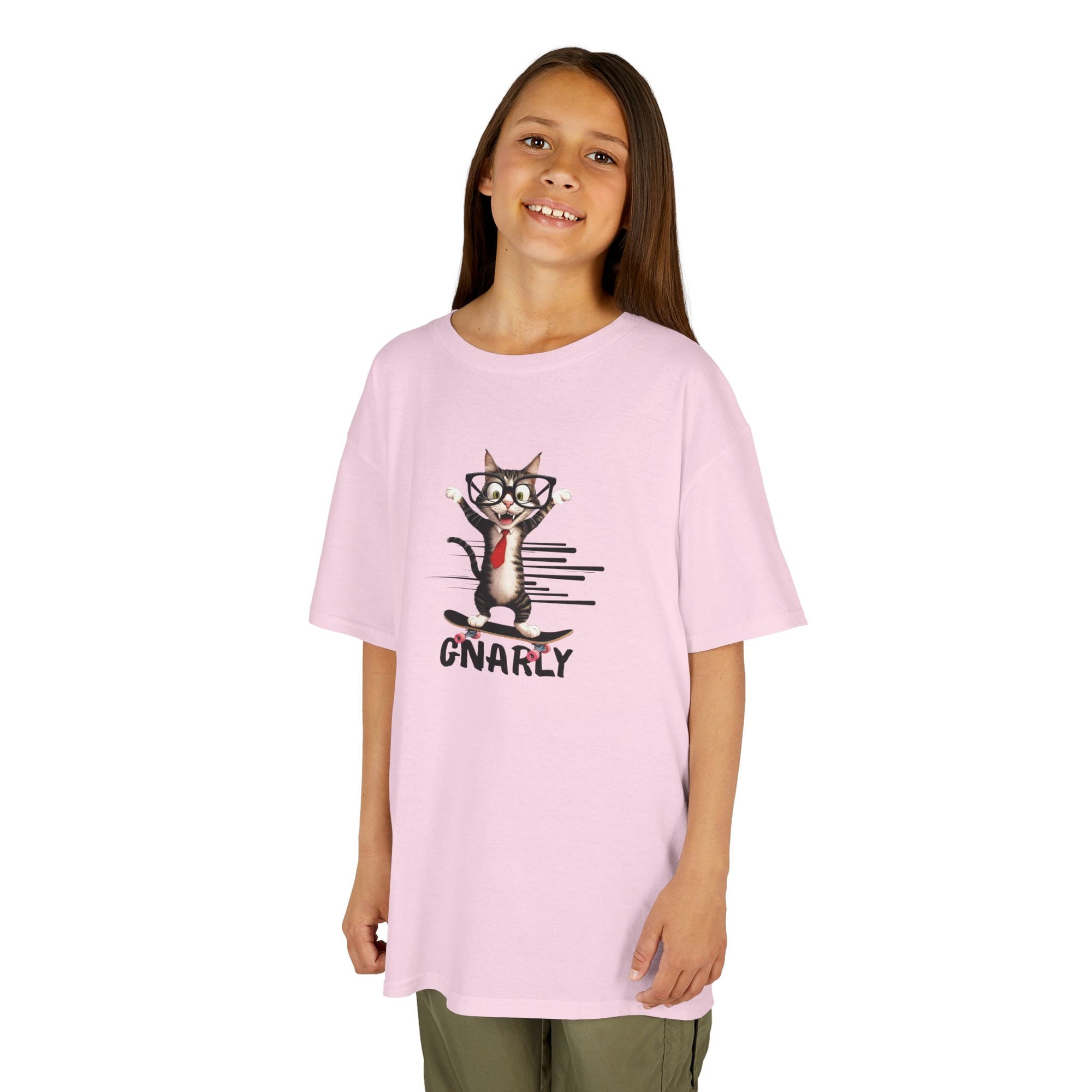 Kids Gnarly Cat Tee - Fun and Playful Cotton T-Shirt for Children