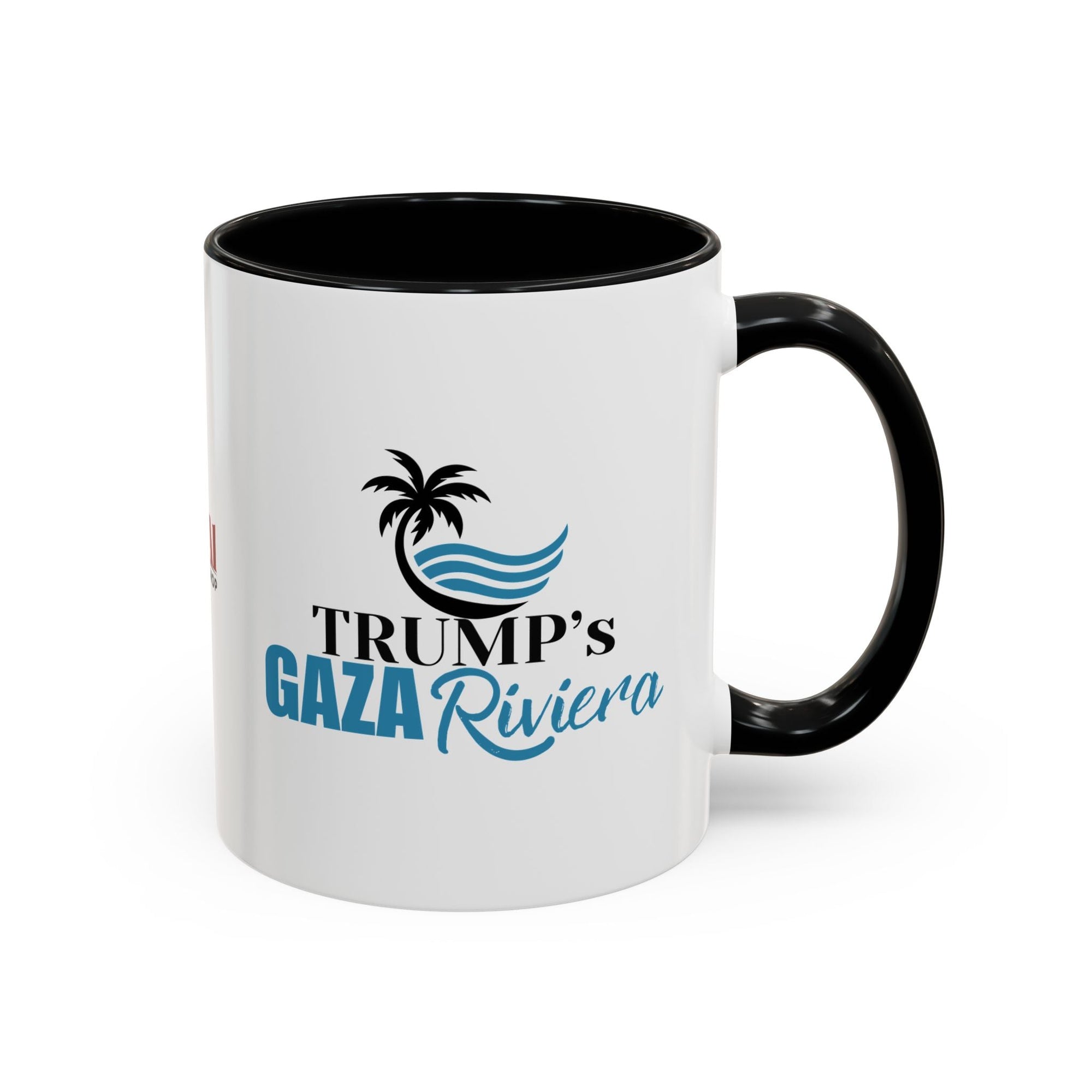 Tropical Trump’s Gaza Riviera Accent Coffee Mug - 11 & 15oz Ceramic Mug for Beach Lovers Printify