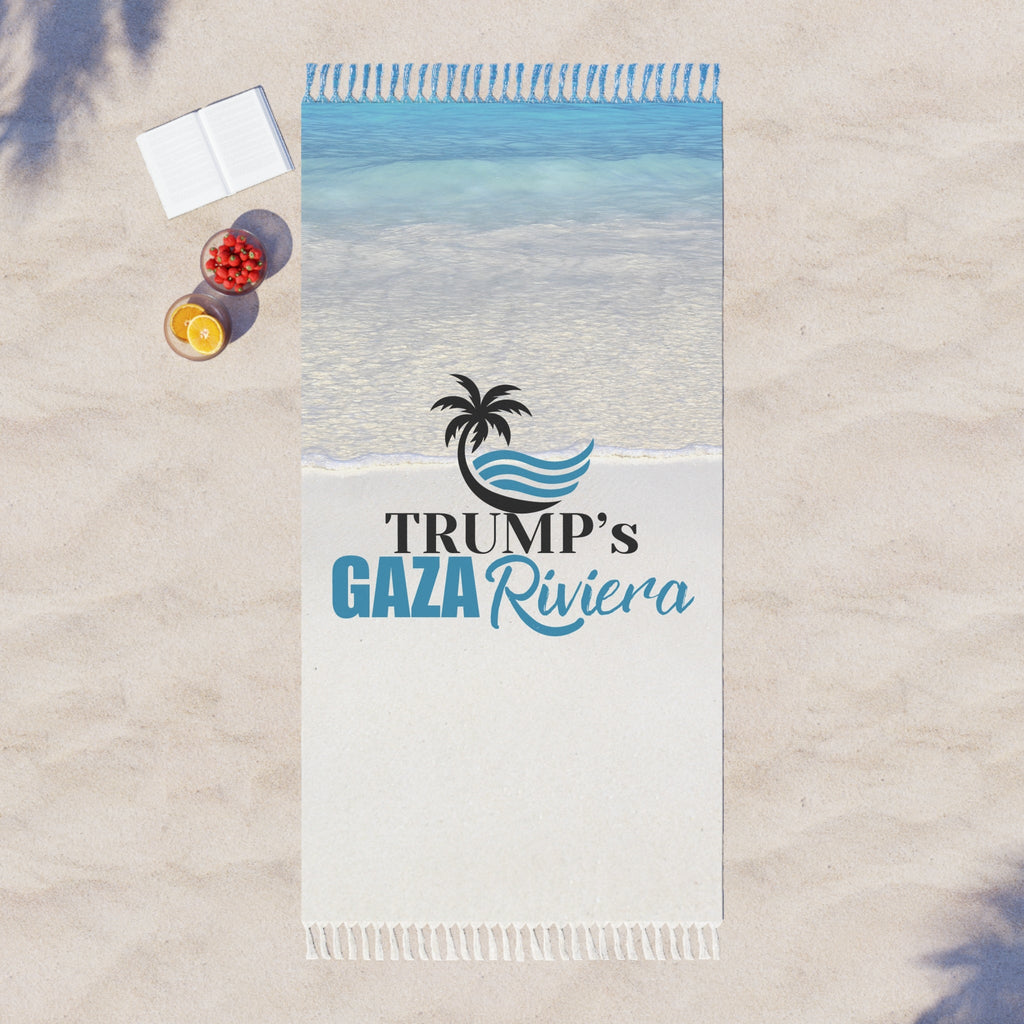 Boho Beach Towel - Trump's Gaza Riviera Design Printify