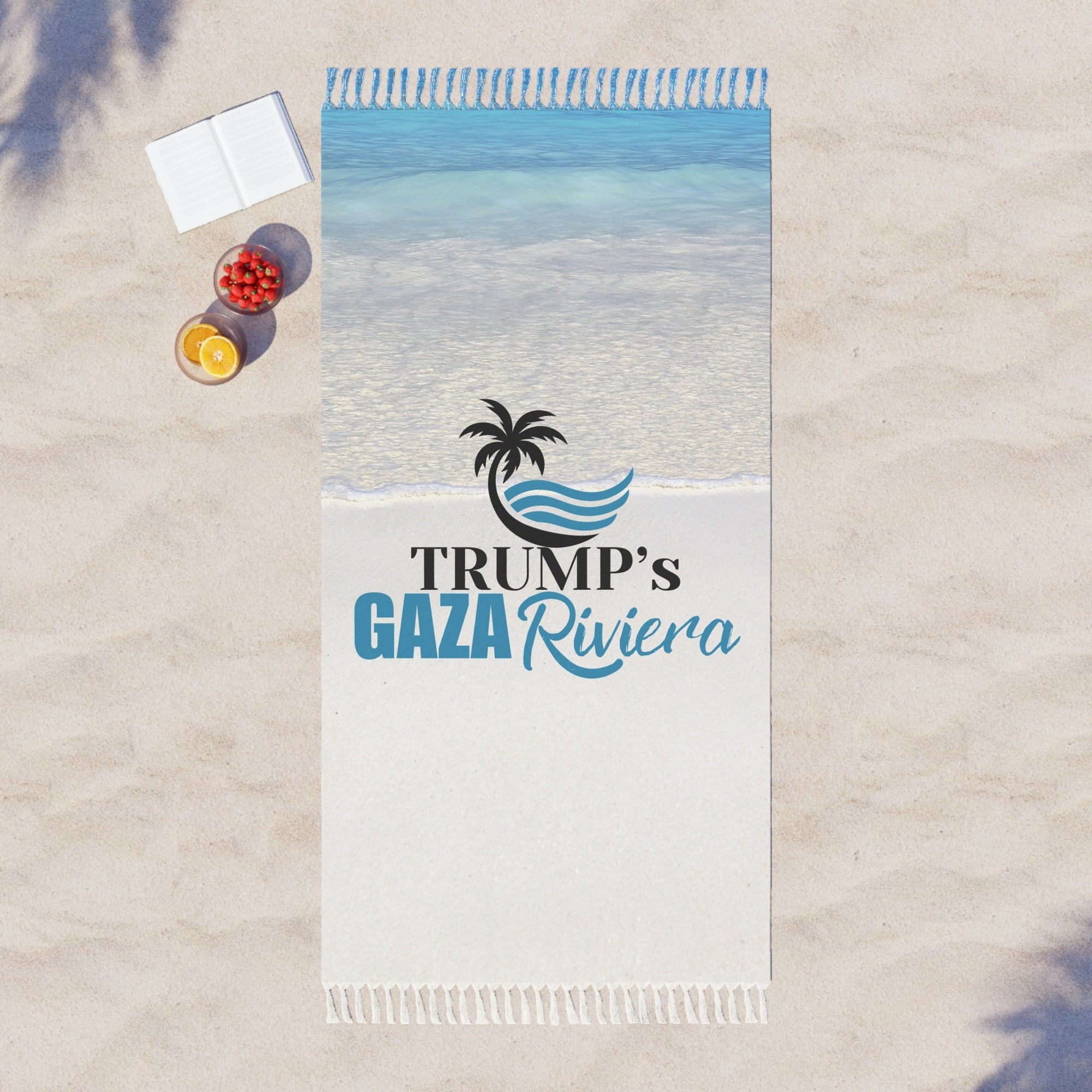 Boho Beach Towel - Trump's Gaza Riviera Design Printify