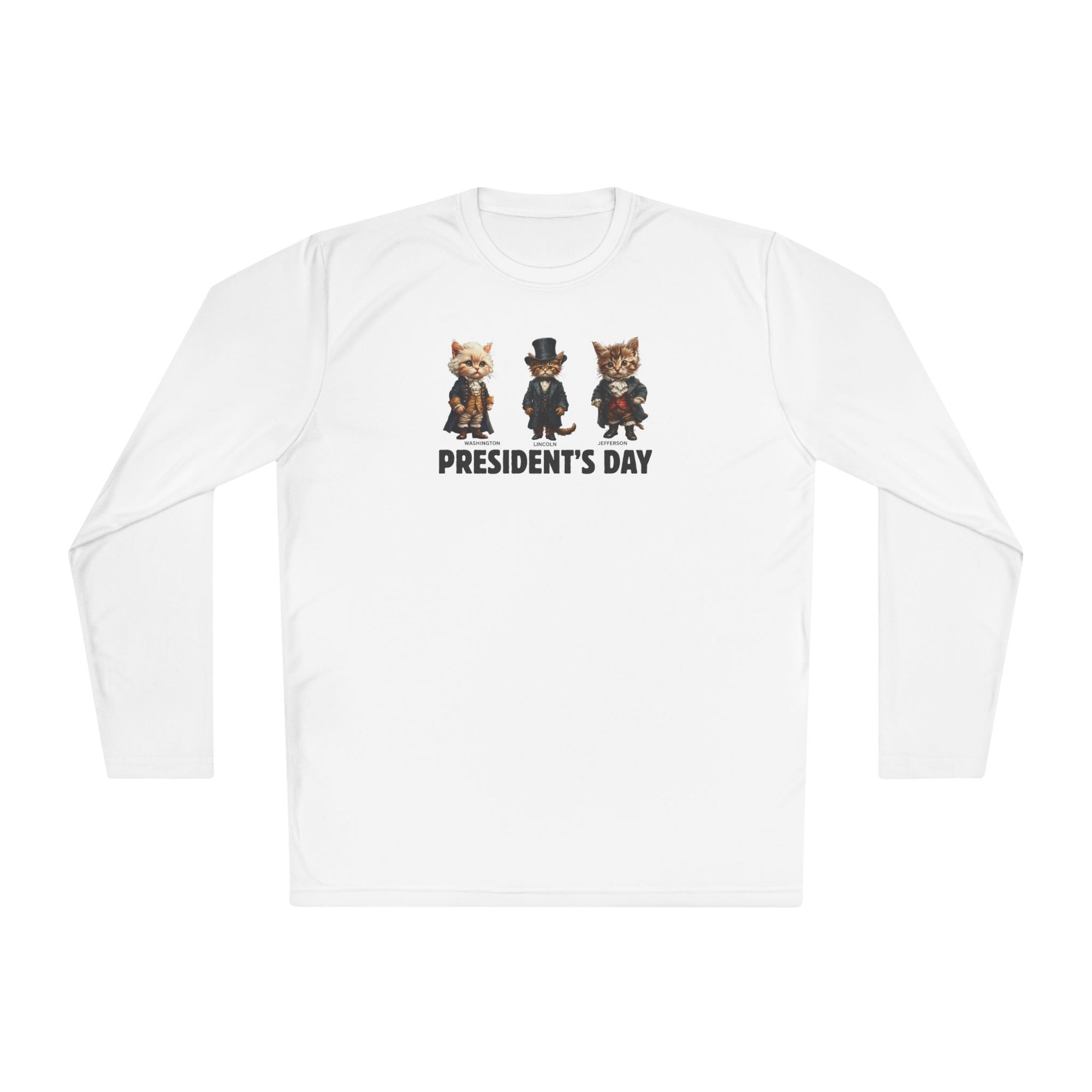 Presidents Day Kittens Unisex Lightweight Long Sleeve Tee