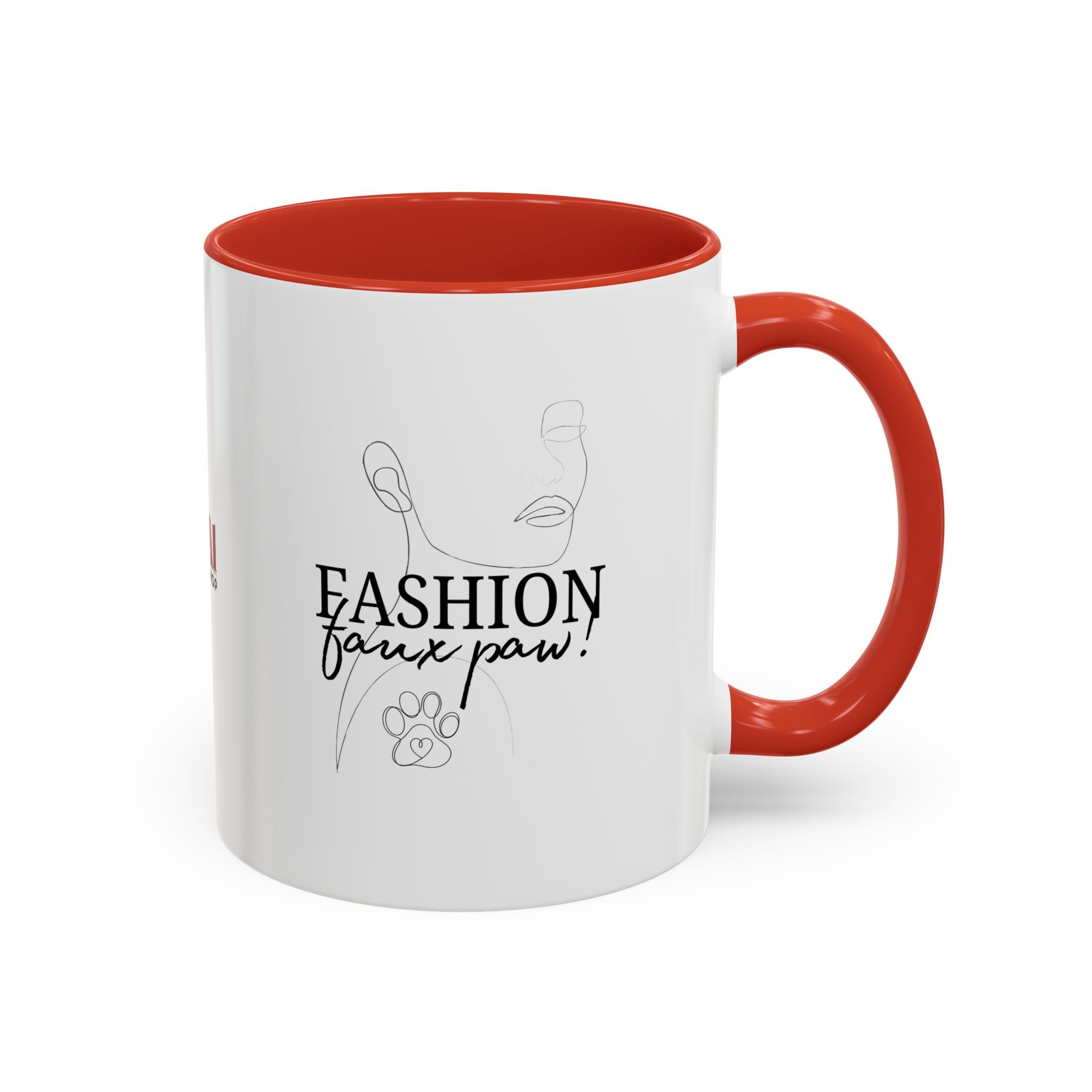 Photo depicting the ​Fashion Faux Paw Accent Coffee Mug (11, 15oz) from EpiAl's Shop.