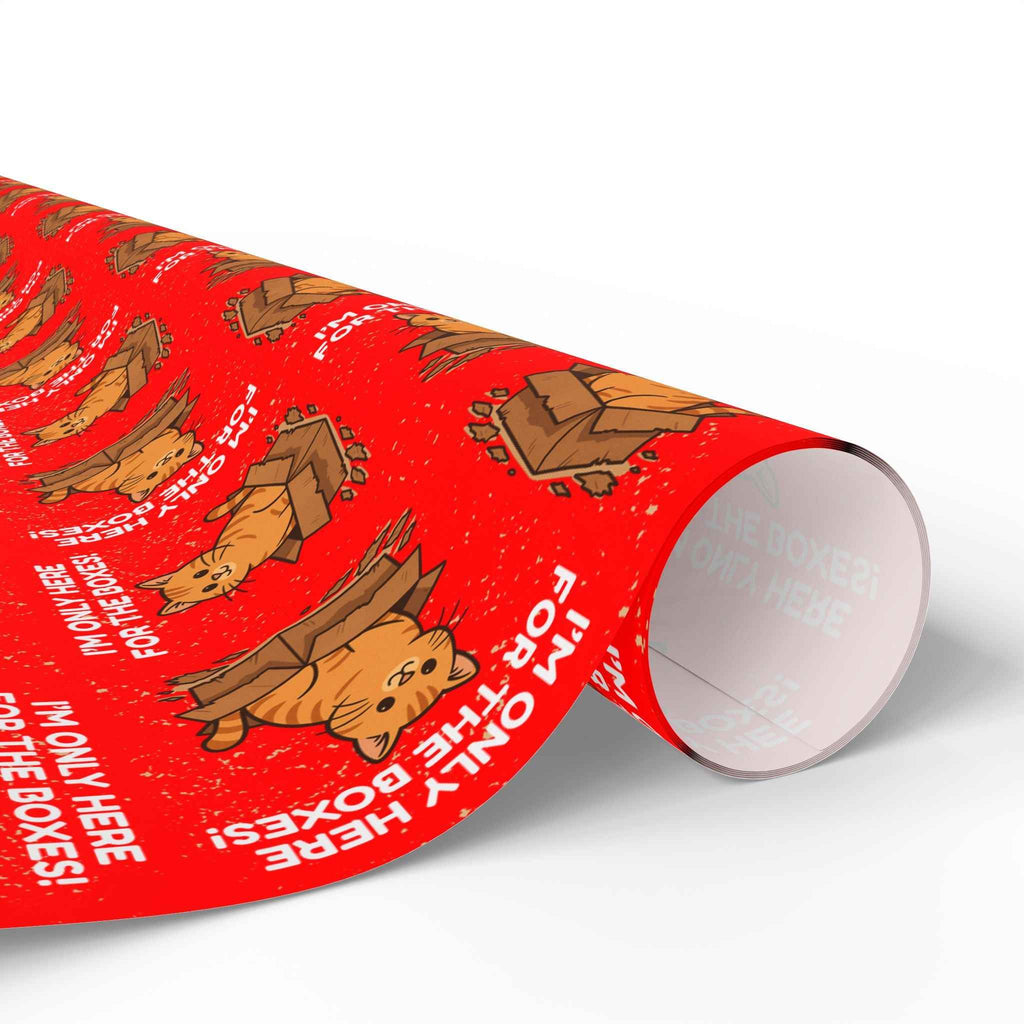 I’m Only Here for the Boxes – Funny Cat-Themed Wrapping Paper