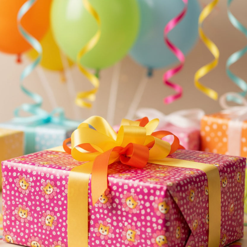 Pink Cat Blossom Gift Wrap | Cute Cat Lover Wrapping Paper