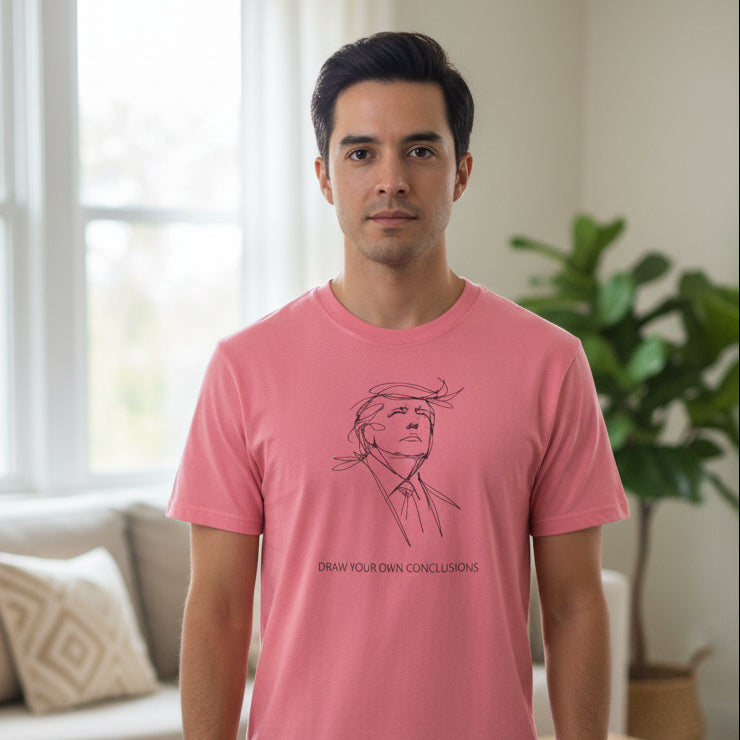 Draw Your Own Conclusions Unisex Graphic Tee – Minimal Line Art Statement Shirt