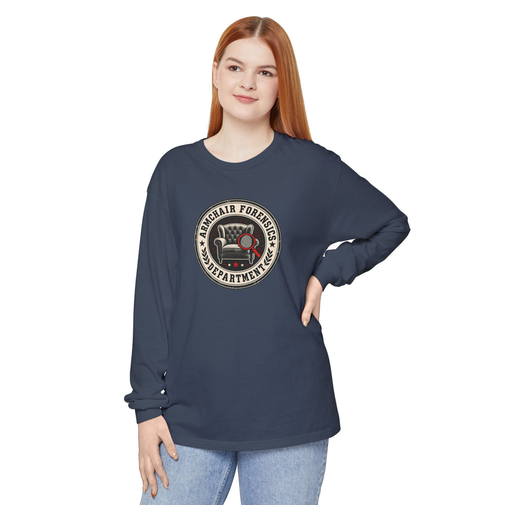 Armchair Forensics Department Long Sleeve Shirt | True Crime Investigator Tee