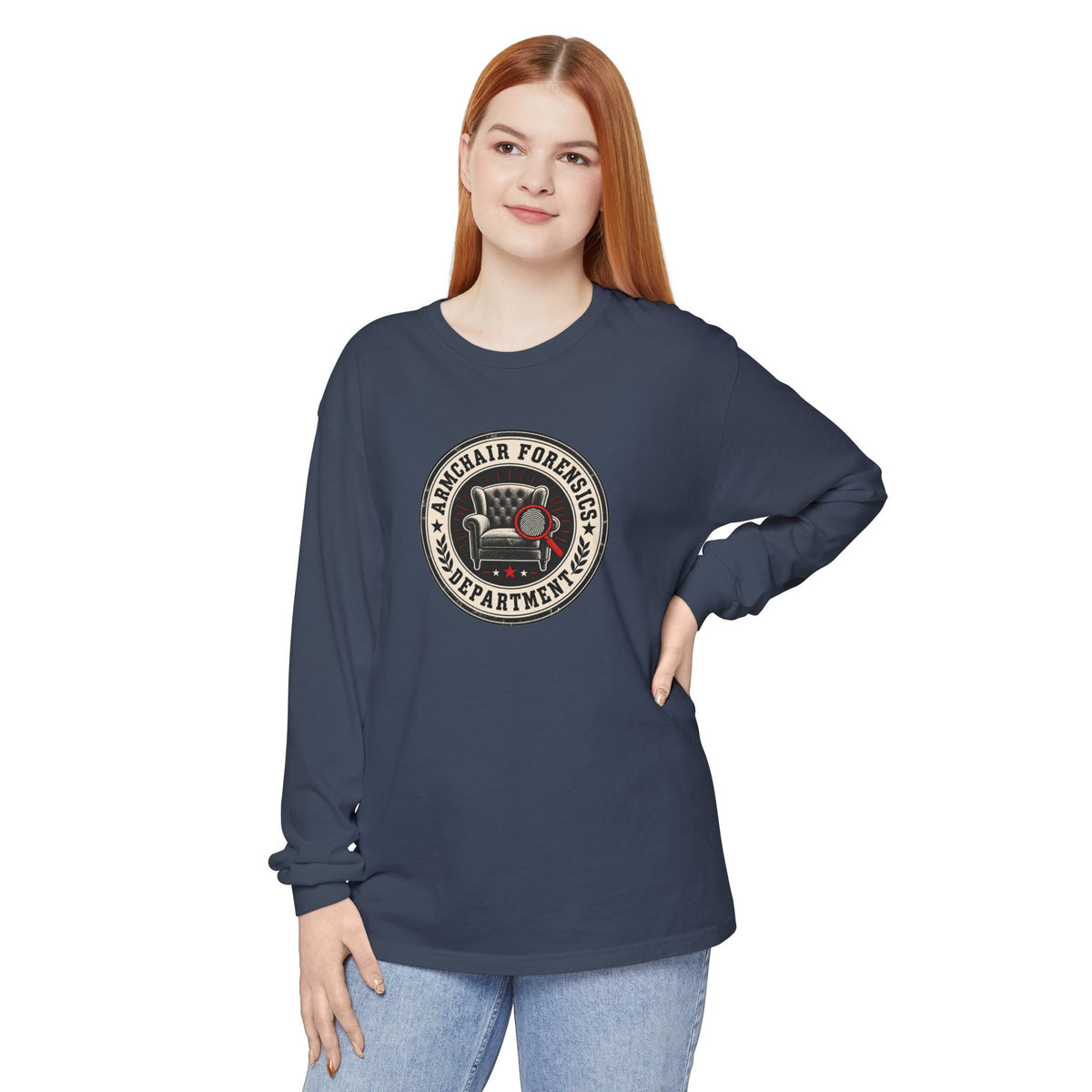 Armchair Forensics Department Long Sleeve Shirt | True Crime Investigator Tee