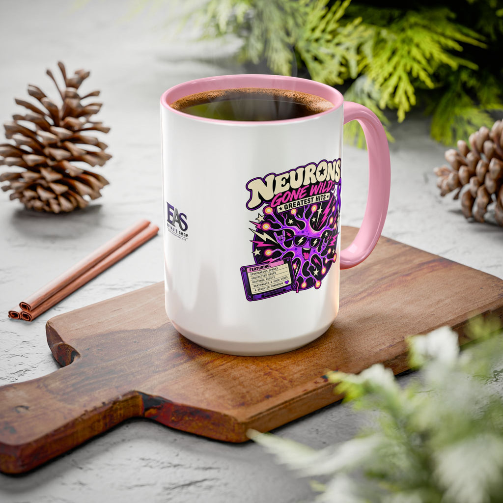 Neurons Gone Wild: Greatest Hits Epilepsy Awareness Accent Coffee Mug (11oz/15oz)