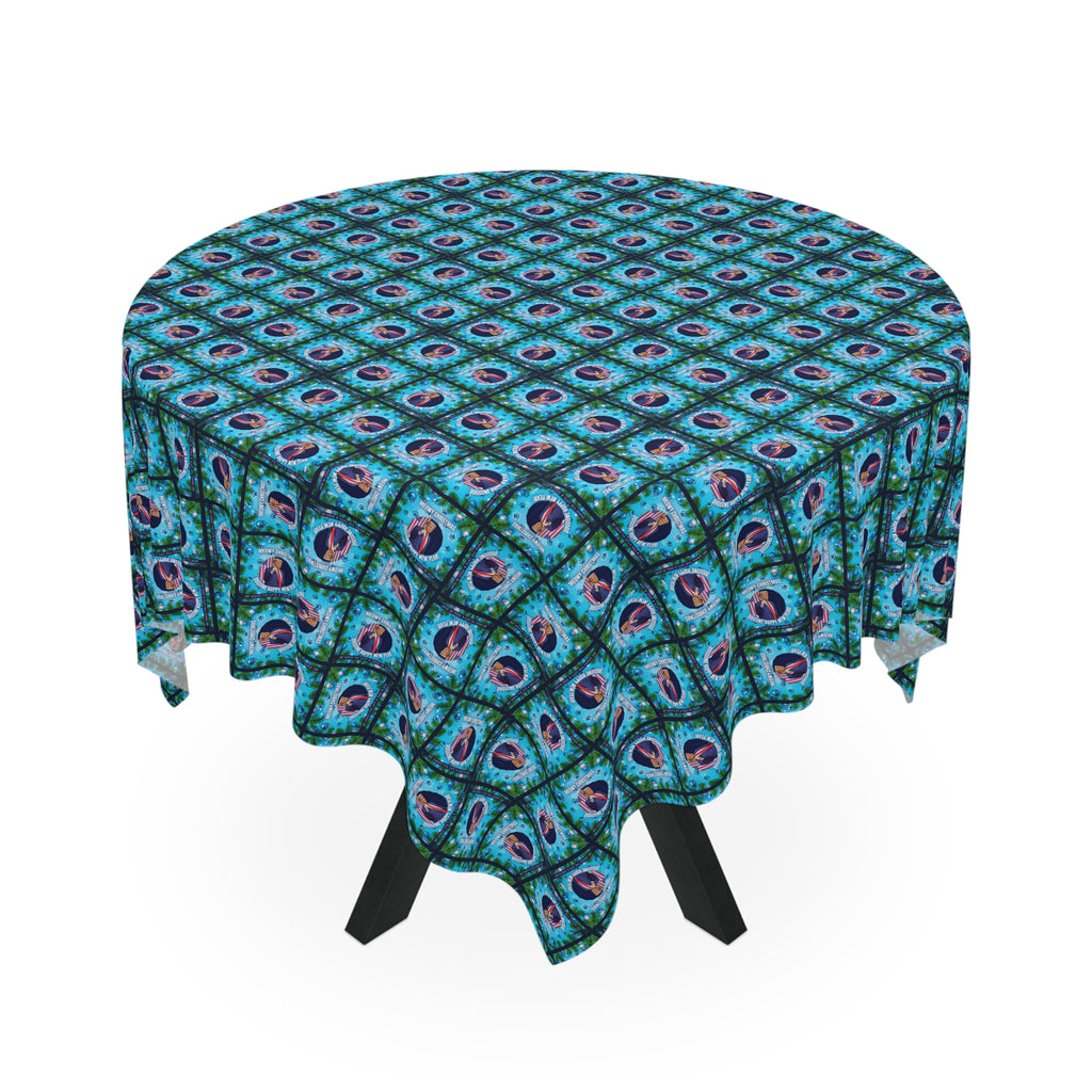 Meowy Christmas & Doggone Happy New Year with Trump Tablecloth