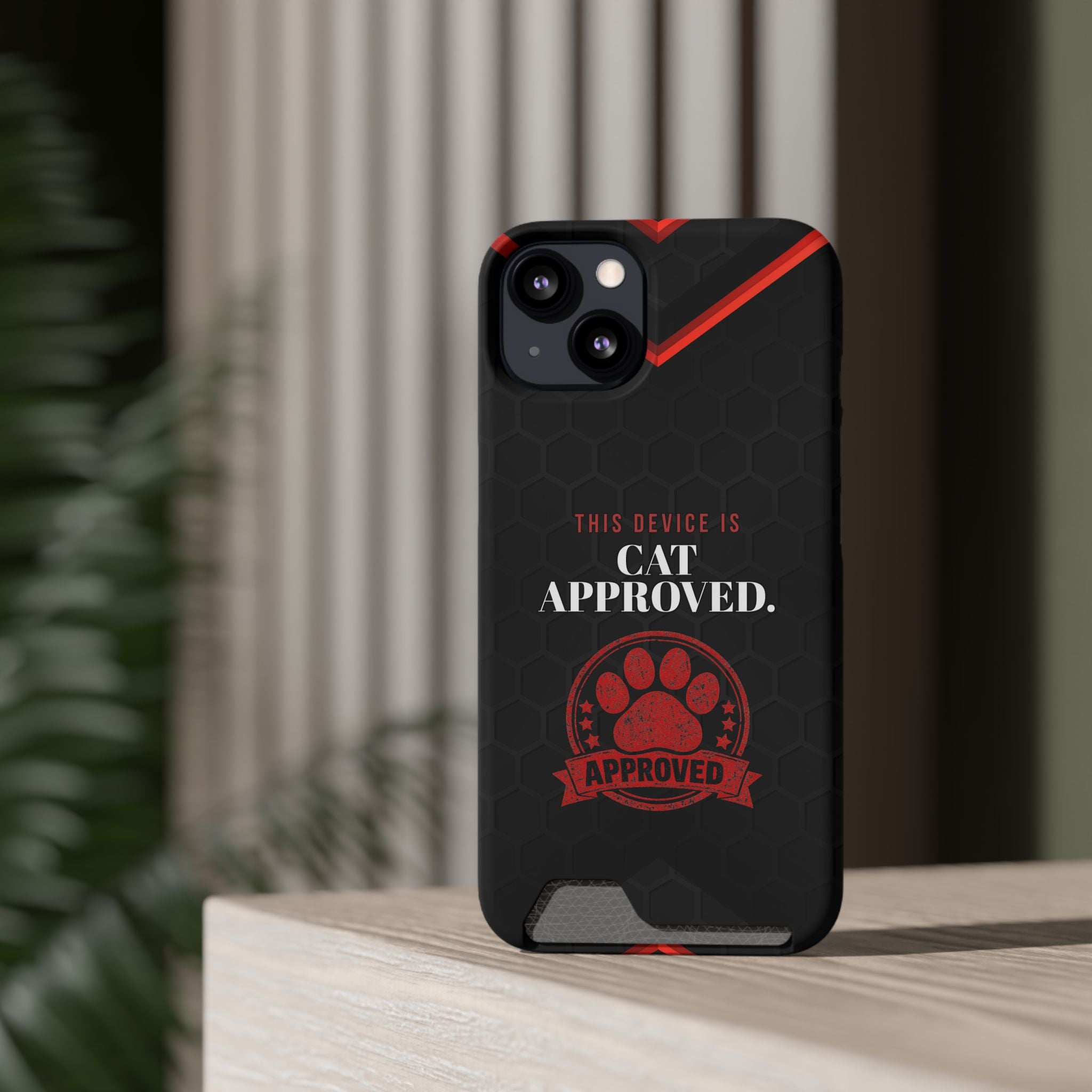 This Device Is Cat Approved iPhone Case – Paw Stamp Design
