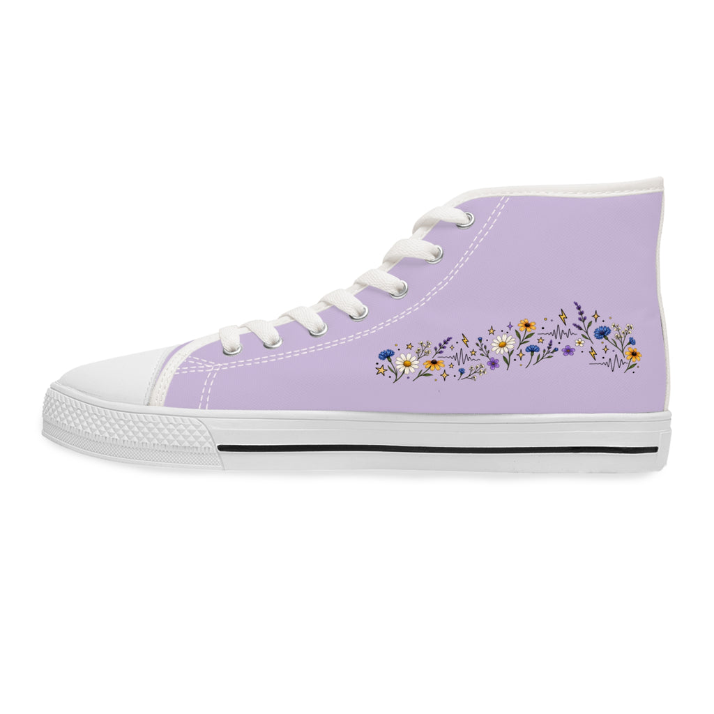 Beautifully Electric Women’s Epilepsy Awareness High-Top Canvas Sneakers