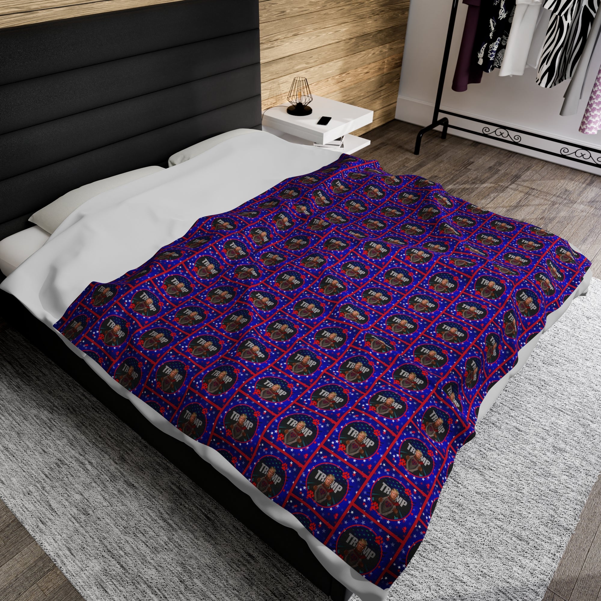 Stars & Trump 47 Velveteen Plush Blanket