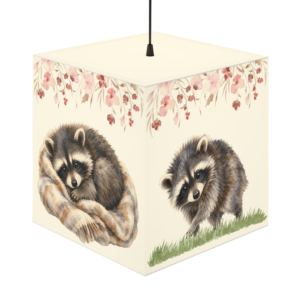 Jimothy Mood Collection Cube Lamp – Curious, Cozy, Unbothered & Happy Watercolor Raccoon Light