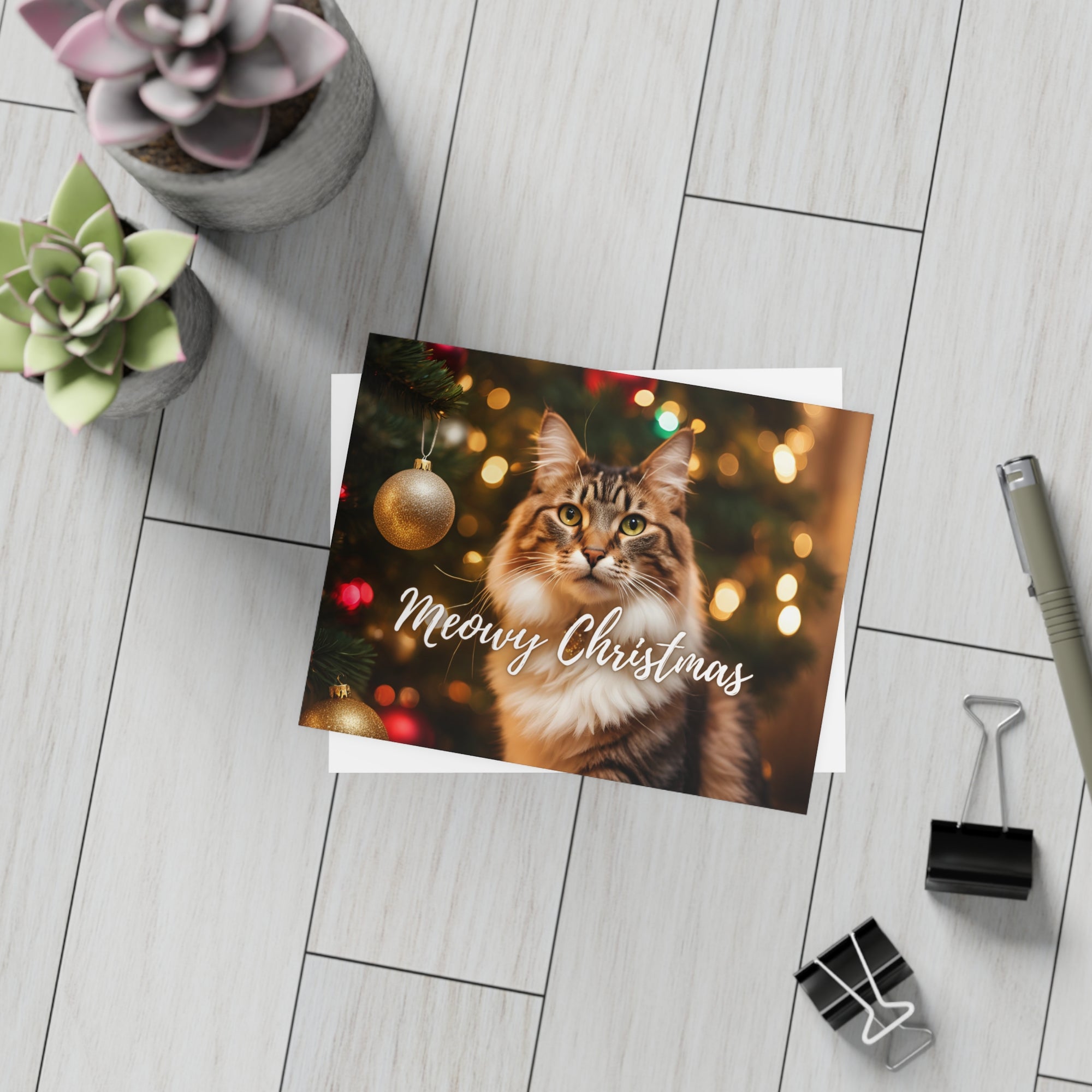 Pretty Meowy Christmas Postcard Bundles (envelopes included)