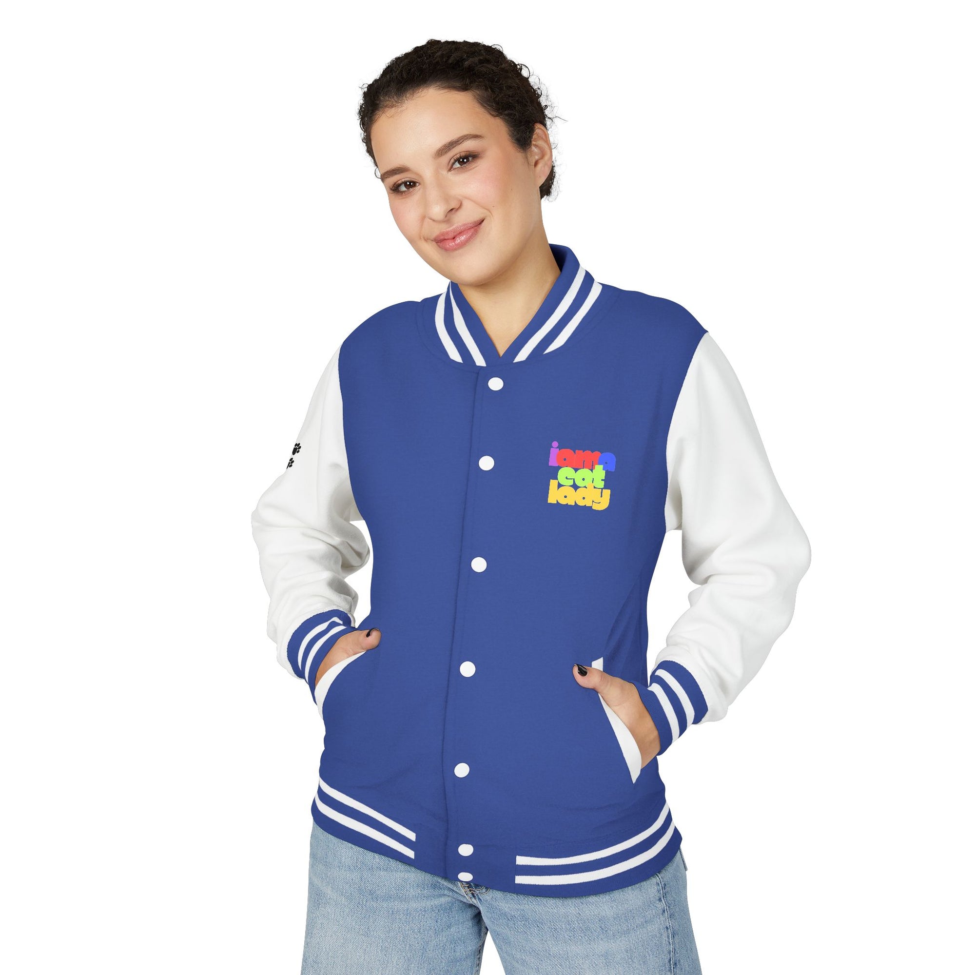 I Am A Cat Lady Colorful Letterman Jacket