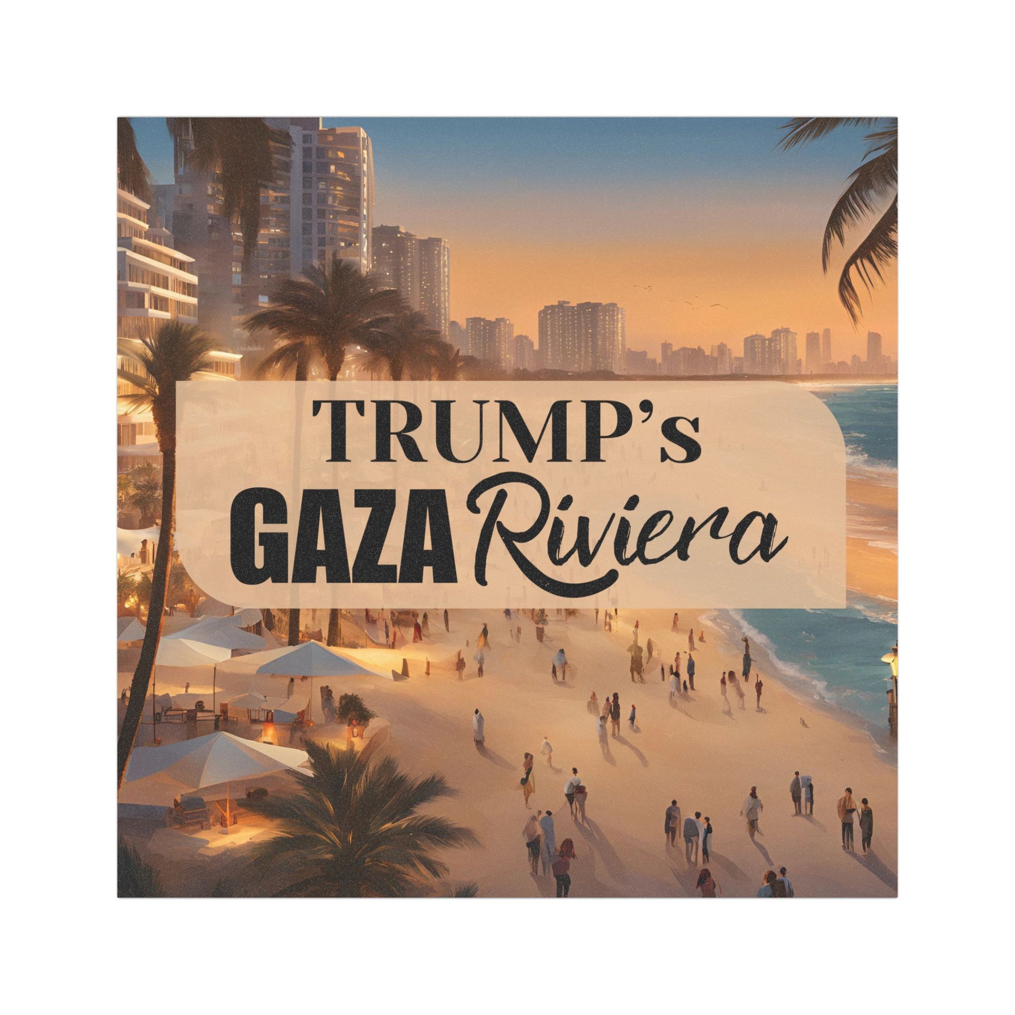 Trump's Gaza Riviera Beach Car Magnet - Fun Travel Decor