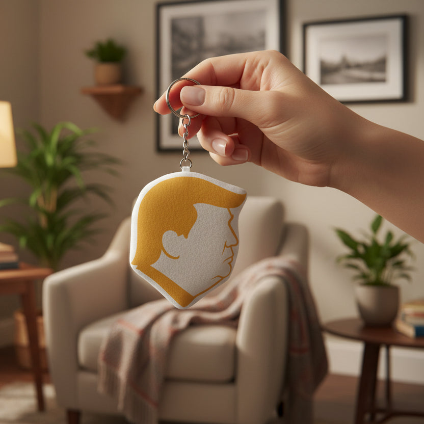 Executive Profile Plush Keychain – Political Parody Soft Keychain