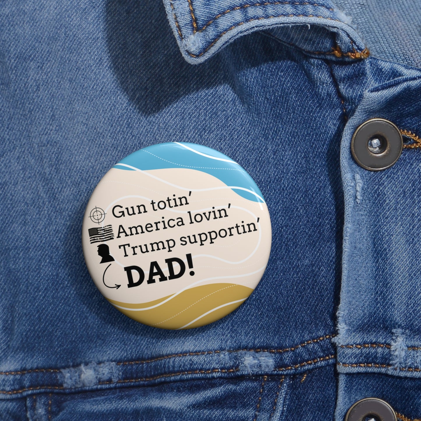 Dad Pin Buttons - Patriotic & Fun Gifts for Father’s Day