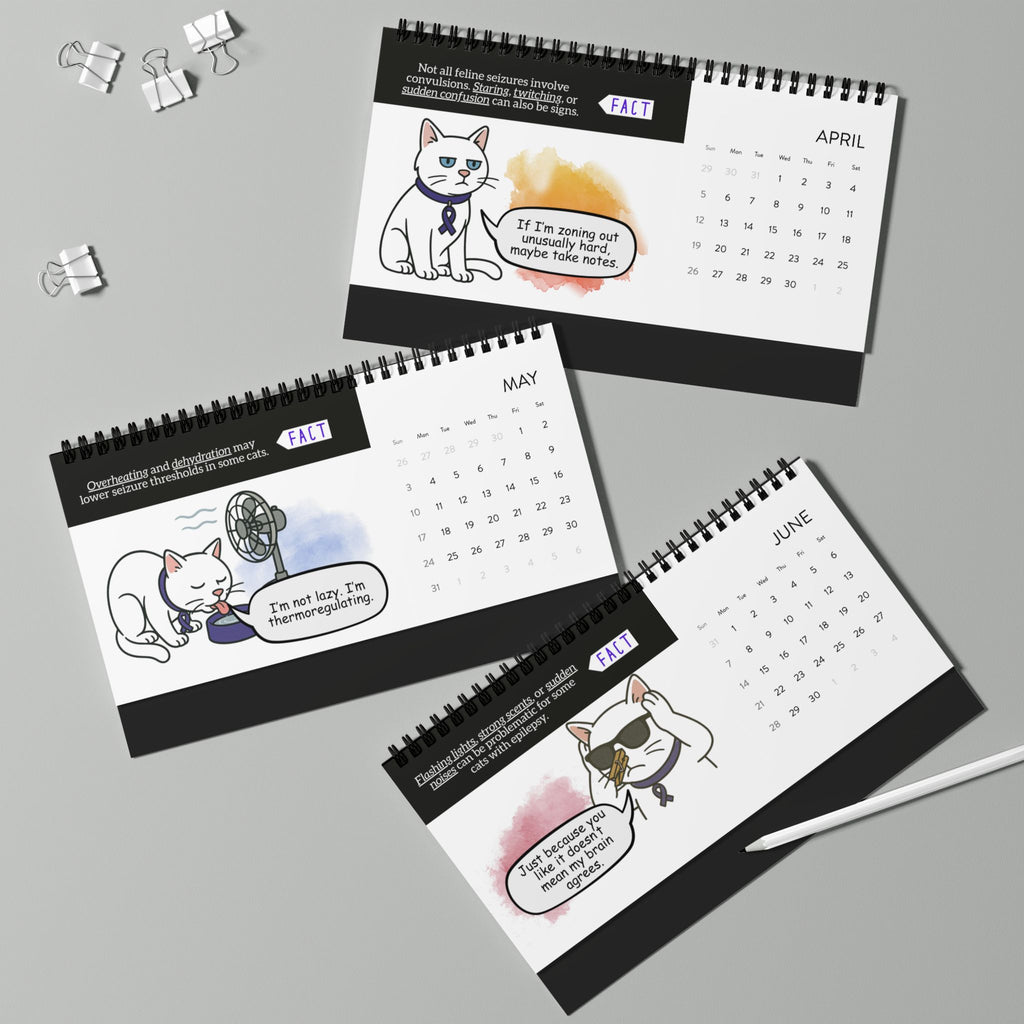 Watching the Signs: A Cat’s Year With Epilepsy Desktop Calendar (Epileptic AL)
