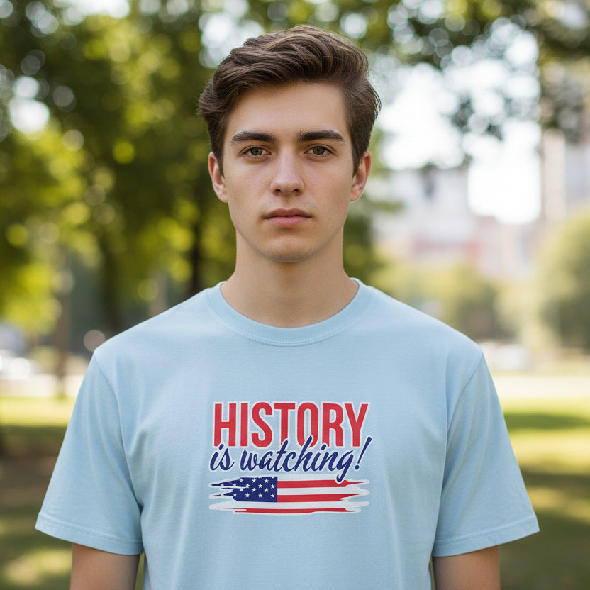 History Is Watching Patriotic Statement T-Shirt