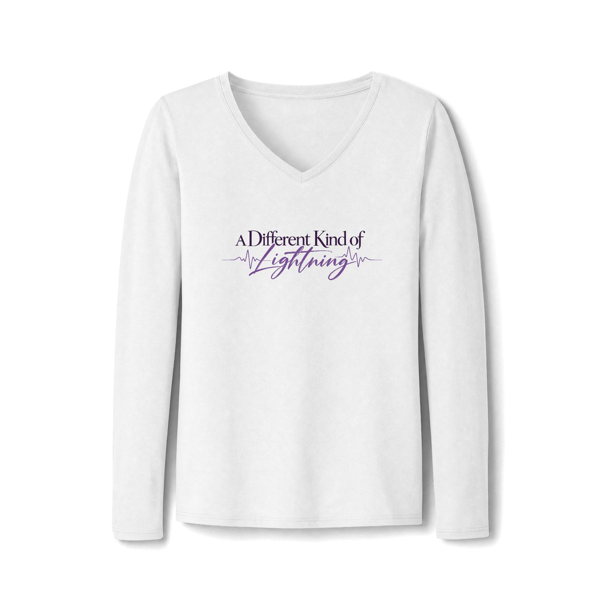 A Different Kind of Lightning | Epilepsy Awareness Women's Long Sleeve V-Neck Tee