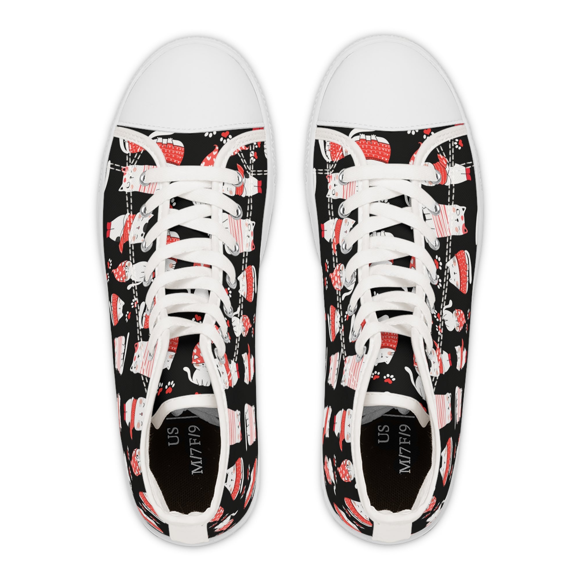 Winter Cats Women's High Top Sneakers