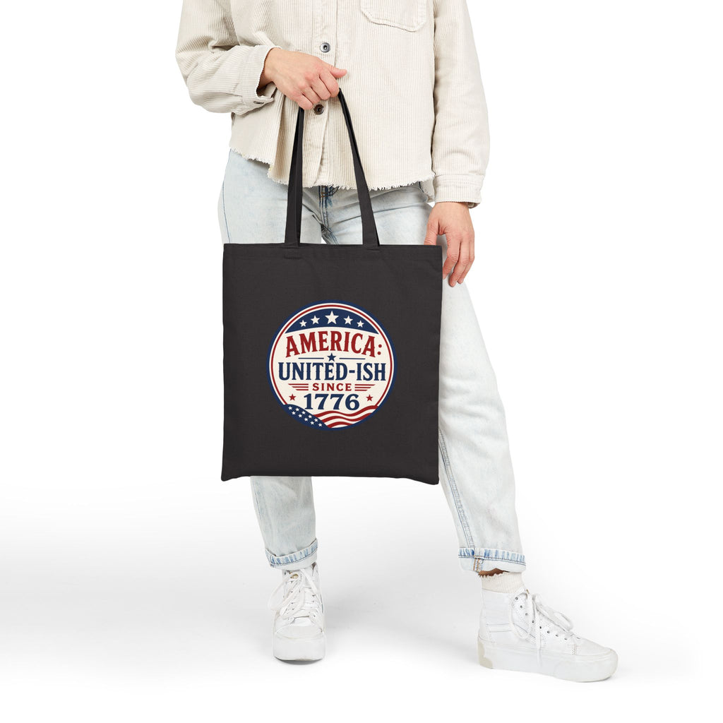 America United-ish Since 1776 Patriotic Canvas Tote Bag | Americana USA Carryall