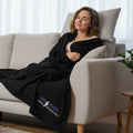 Signal Interference Sherpa Blanket – Epilepsy Awareness Throw – Subtle Purple Wave Blanket