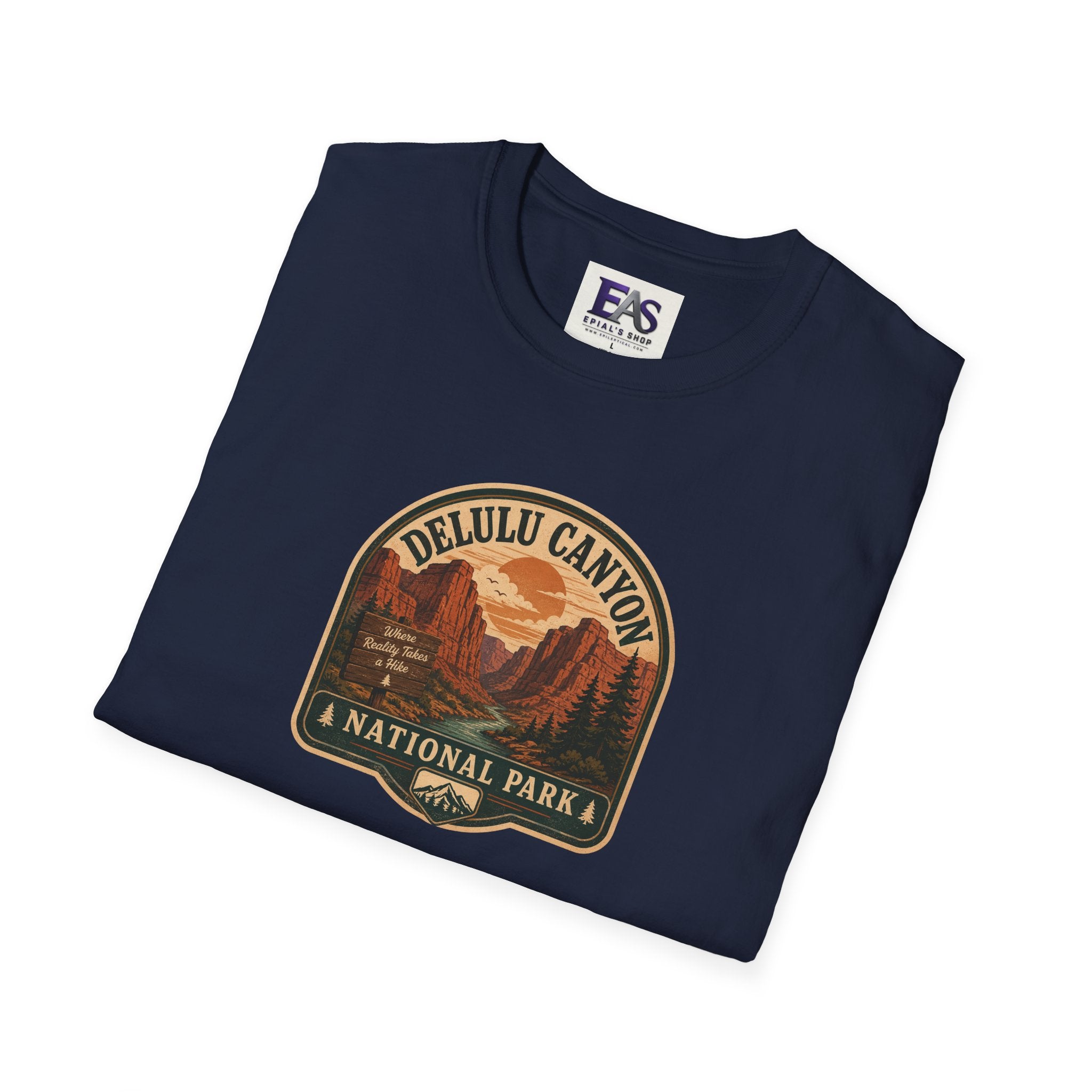 Delulu Canyon National Park Unisex T-Shirt | Funny Retro National Park Parody Tee